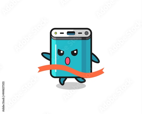 cute power bank illustration is reaching the finish