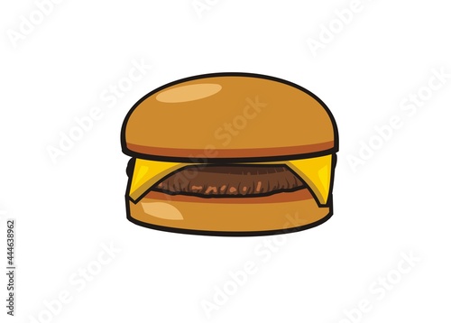 Cheeseburger simple illustration