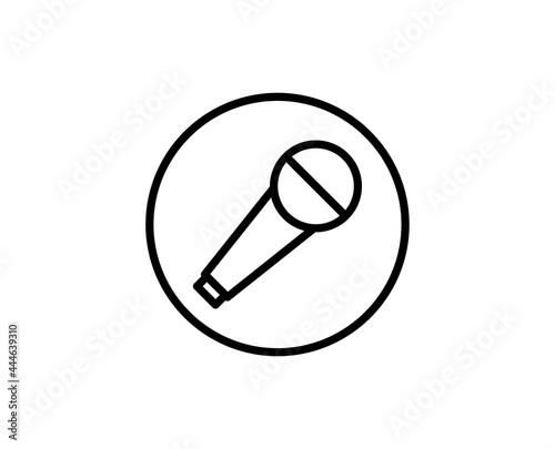 Microphone line icon