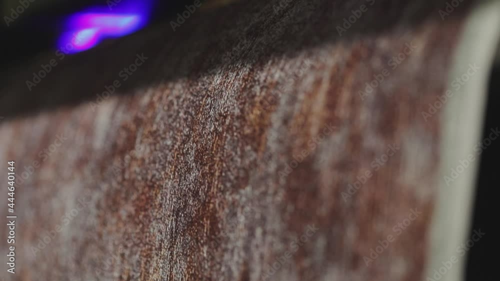 Industrial printer making new wallpaper sample. Modern wallpaper