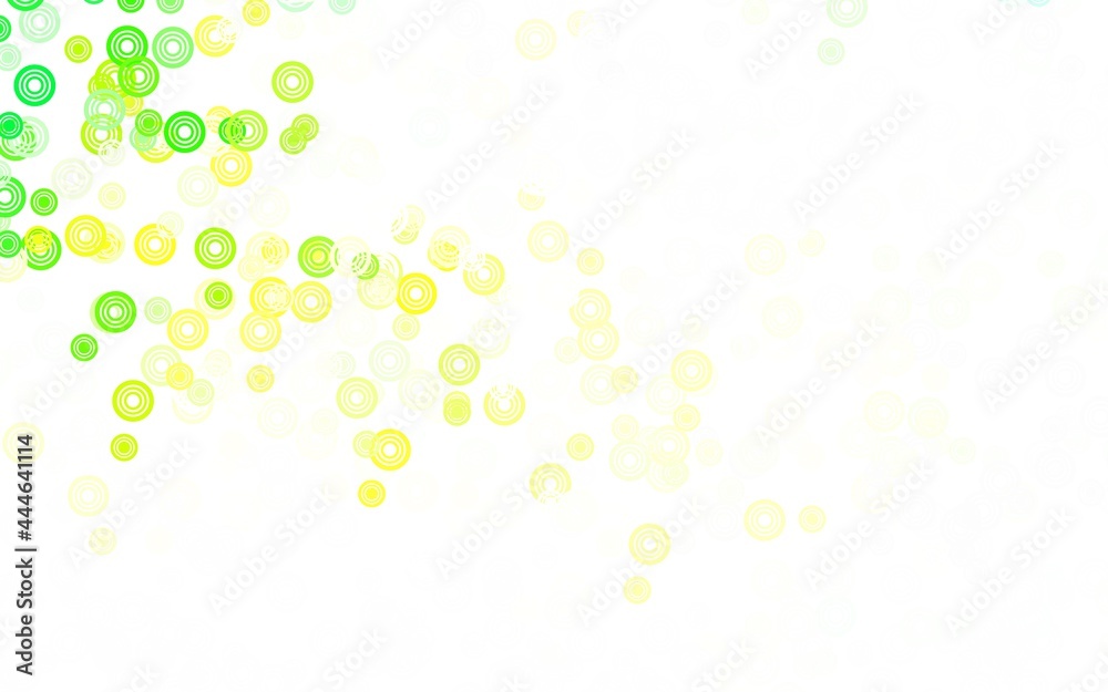 Light Green, Yellow vector texture with disks.