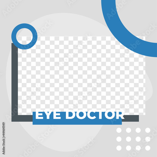 Eye Clinic service sale discount poster social media post template modern minimalis style