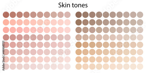 colorful skin tones palette. Beige tones palette. Colorful palette. Pastel color. Vector illustration. Stock image.