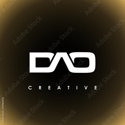 DAO Letter Initial Logo Design Template Vector Illustration