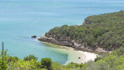 A Beautiful Tropical Galapinhos Beach in Parque Natural da Arrabida, Portugal photo