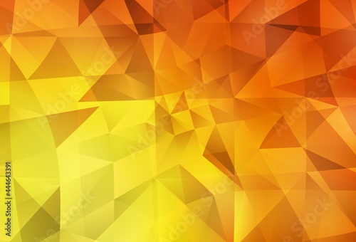 Light Red  Yellow vector abstract mosaic pattern.