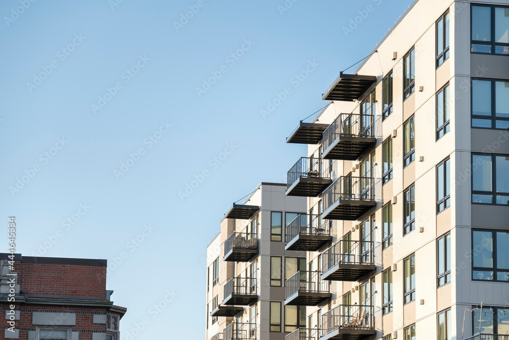 Two buildings opposite to each other at Tacoma, Washington Two buildings opposite to each other at Tacoma, Washington