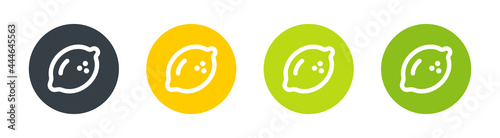 Lemon and lime vector icon.