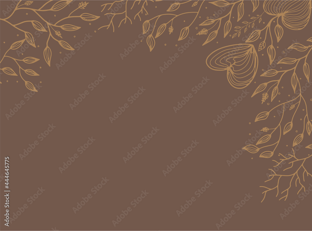 minimal background in pink brown gold pastel rustic boho flowers