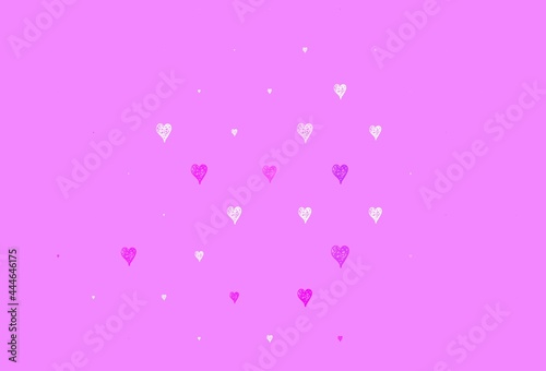 Light Purple vector backdrop with sweet hearts.