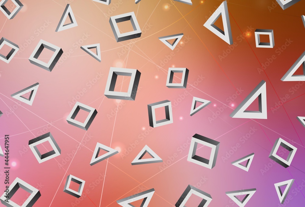 Light Pink, Yellow vector background in polygonal style. Light Pink, Yellow vector background in polygonal style.