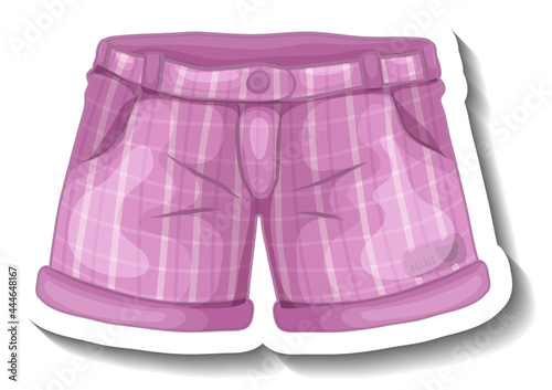 A sticker template with a casual shorts isolated