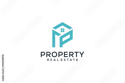 Letter P Real Estate Logo. Construction Architecture Building Logo Design Template Element