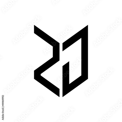 Free Download initial letters monogram logo black ZJ - GFXLoad