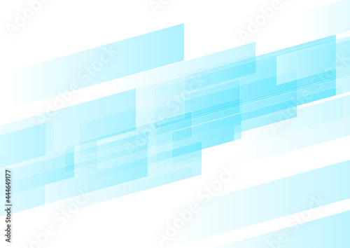 Blue and white abstract tech geometric background. Vector design