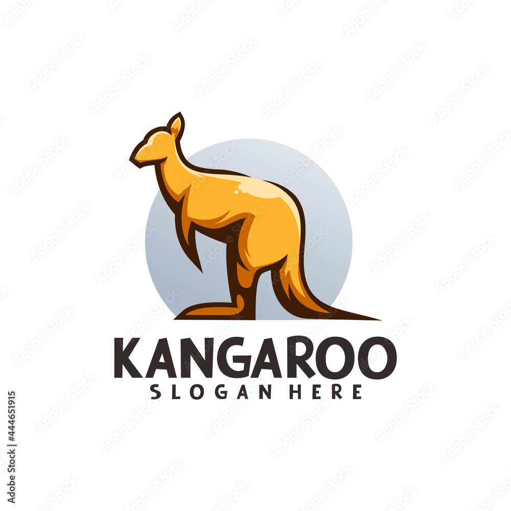 Kangaroo mascot logo illustration