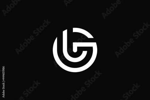 GL logo letter design on luxury background. LG logo monogram initials letter concept. GL icon logo design. LG elegant and Professional letter icon design on black background. G L LG GL photo