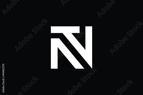 TN logo letter design on luxury background. NT logo monogram initials letter concept. TN icon logo design. NT elegant and Professional letter icon design on black background. T N NT TN photo