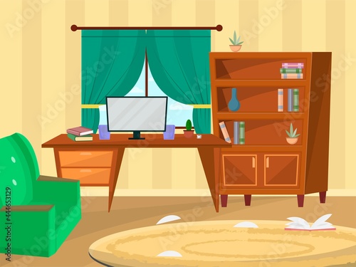 Vector flat illustration Room interior design