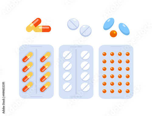 Pharmacy medical flat vector illustration for banner 