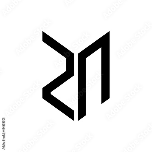 Free Download initial letters monogram logo black ZN - GFXLoad