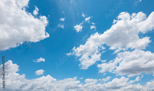 blue sky background with tiny clouds. © Keopaserth
