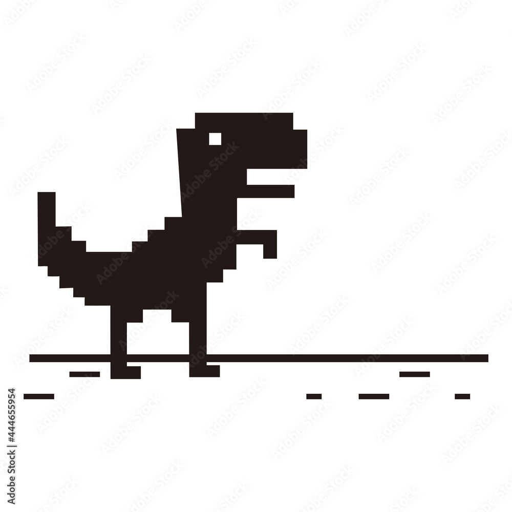 dinosty icon vector is running dinosty is a black dinosaur character game dinosty icon vector is running dinosty is a black dinosaur character game
