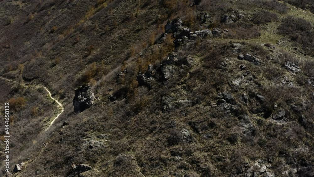 Aerial Drone shot of burnt out rocky hillside near Rock Canyon, Utah. Aerial Drone shot of burnt out rocky hillside near Rock Canyon, Utah.