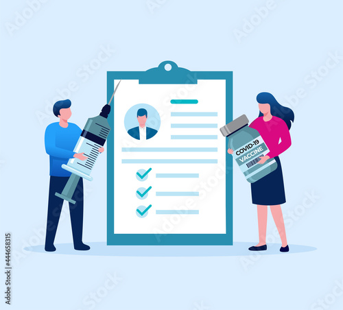 Vaccination flat vector illustration for banner