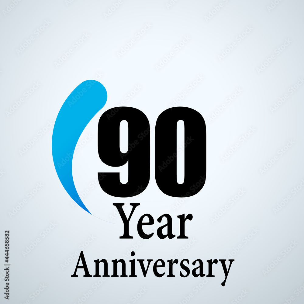 90 Year Anniversary Logo Vector Template Design Illustration White Color 90 Year Anniversary Logo Vector Template Design Illustration White Color