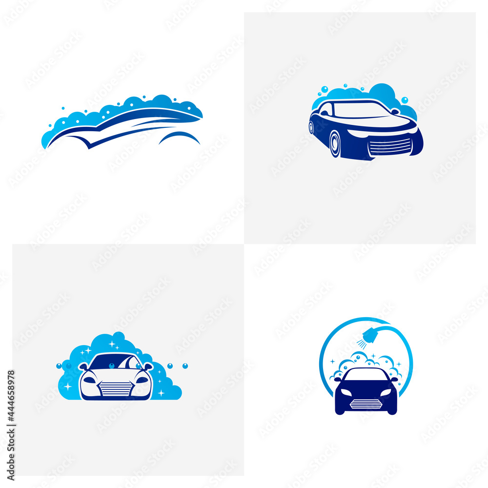 Set of Car Wash logo vector template, Creative Car logo design concepts Set of Car Wash logo vector template, Creative Car logo design concepts