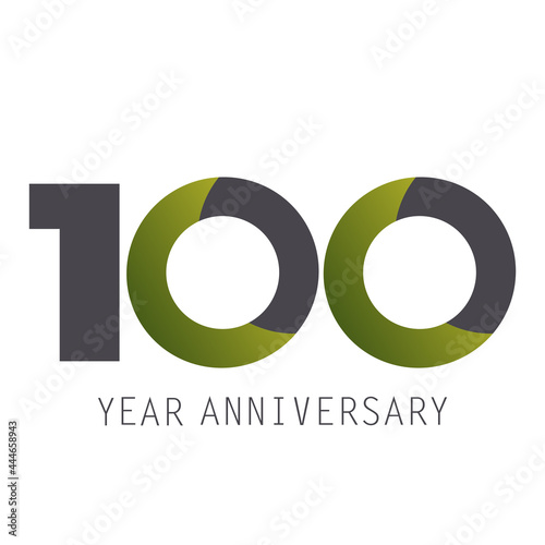 100 Year Anniversary Logo Vector Template Design Illustration White Color