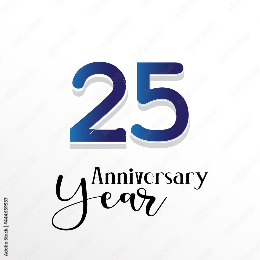 25 Year Anniversary Logo Vector Template Design Illustration 25 Year Anniversary Logo Vector Template Design Illustration