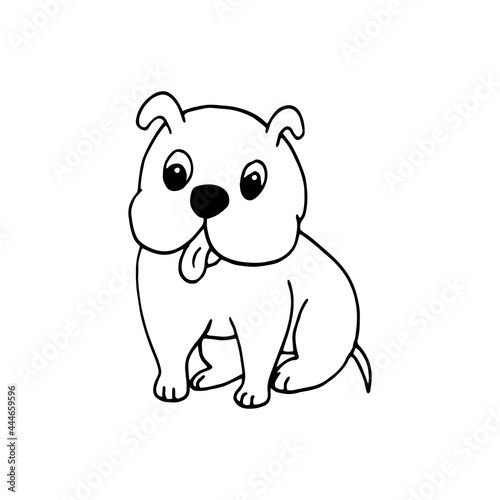 dog icon. hand drawn doodle. vector, scandinavian, nordic, minimalism, monochrome. pet, animal, cute, funny.