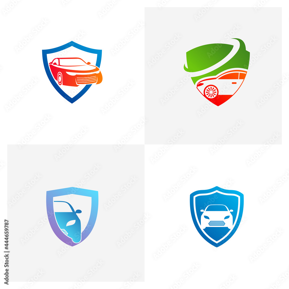 Set of Shield Car logo vector template, Creative Car logo design concepts Set of Shield Car logo vector template, Creative Car logo design concepts