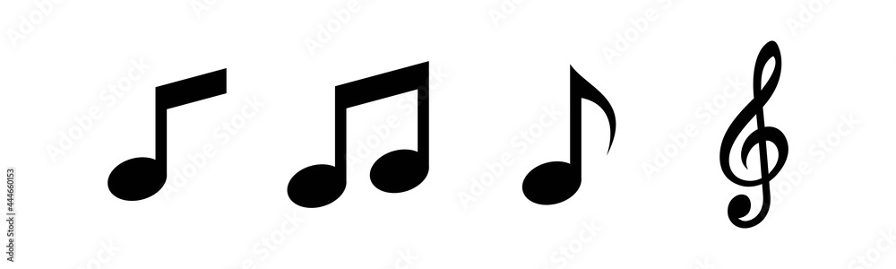 Vector graphic of note music collection Vector graphic of note music collection