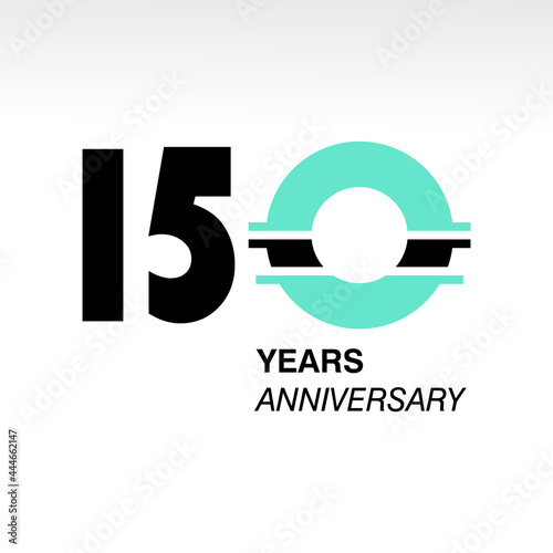 150 Year Anniversary Logo Vector Template Design Illustration