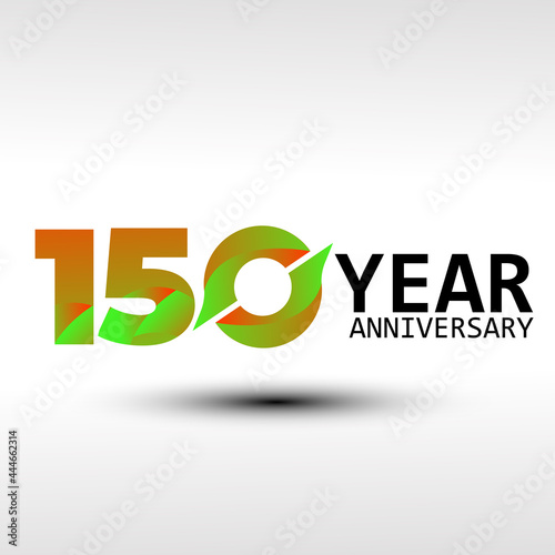 150 Year Anniversary Logo Vector Template Design Illustration