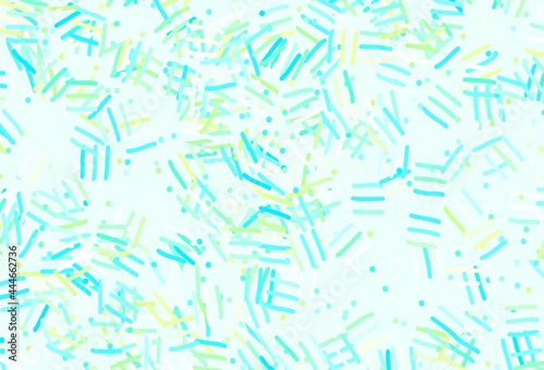 Light Blue  Green vector pattern with sharp lines  dots.