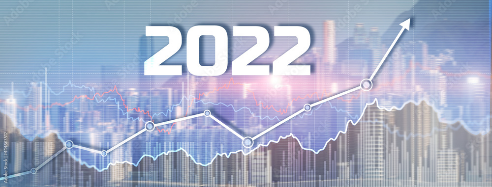 New 2022 year on modern city background. Website Banner New 2022 year on modern city background. Website Banner
