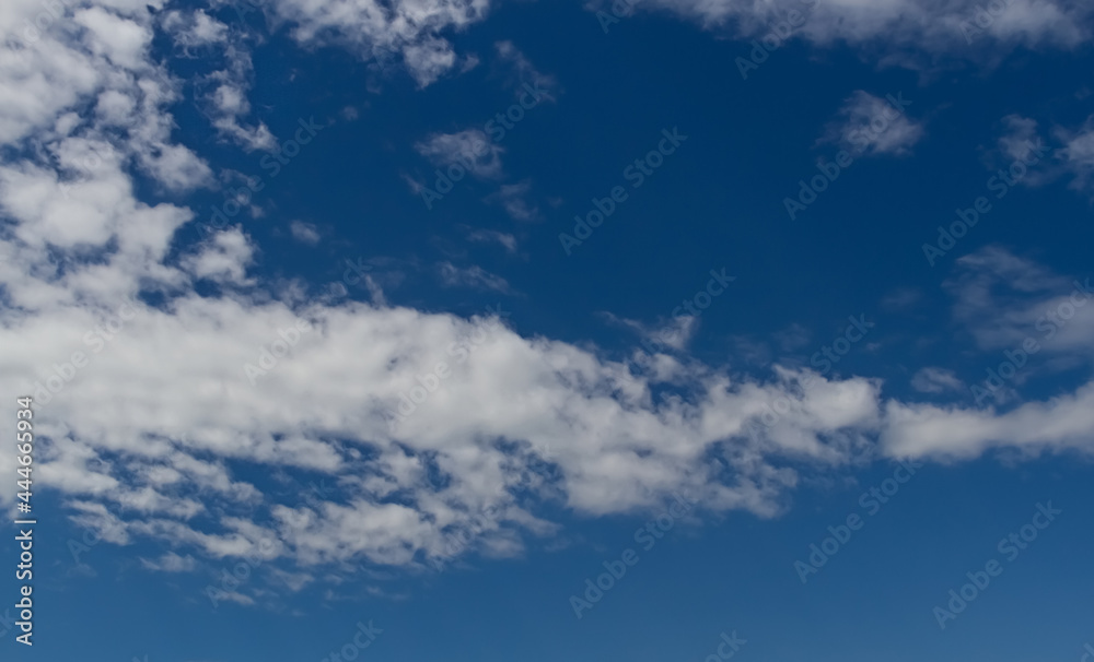 Blue summer sky covered with white clouds