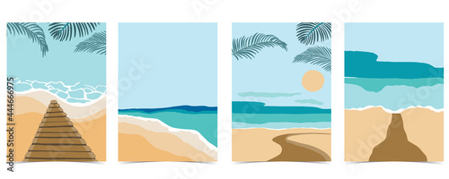 Beach postcard with sun,sea and sky in the daytime © piixypeach