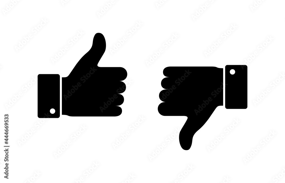 Like and dislike icon vector. Thumbs up and thumbs down icon vector. Hand like and dislike Like and dislike icon vector. Thumbs up and thumbs down icon vector. Hand like and dislike