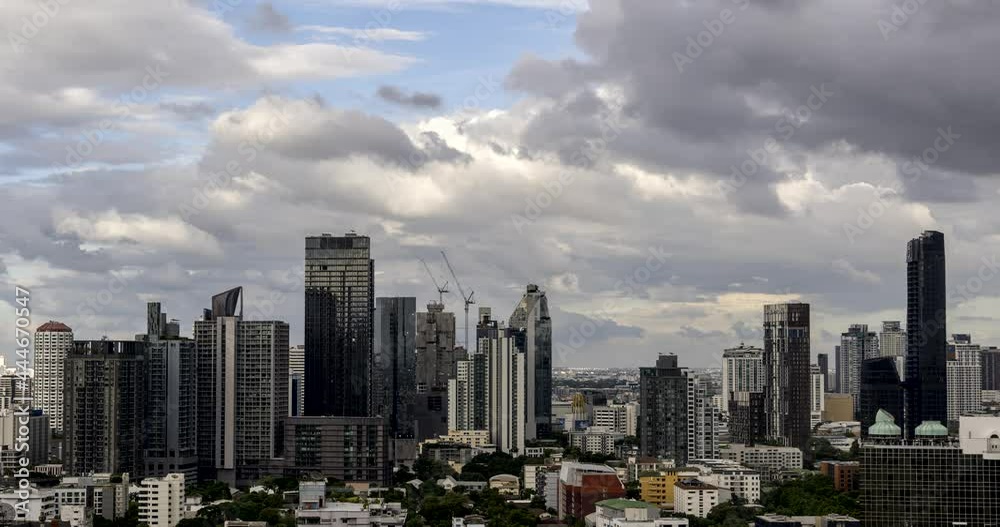 Time lapse of clouds and shadows over Thong Lo district of Bangkok Time lapse of clouds and shadows over Thong Lo district of Bangkok