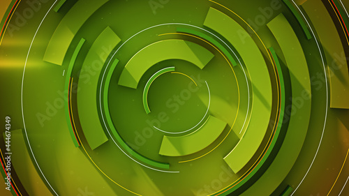 Rotating green circle eleme...