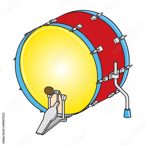 drum music instruments vector illustration