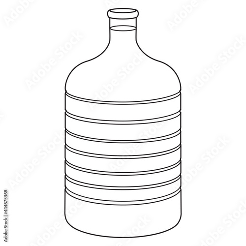 gallon water bottle line vector illustration