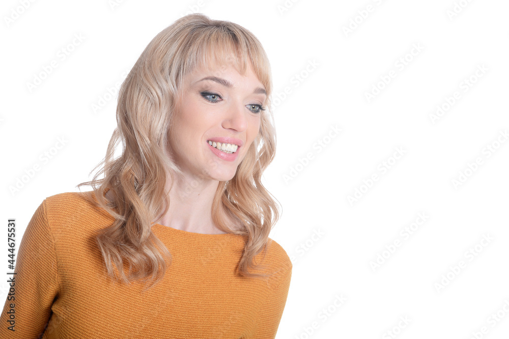 Close up portrait of beautiful happy woman Close up portrait of beautiful happy woman
