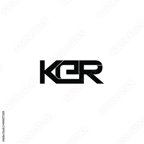 ker initial letter monogram logo design