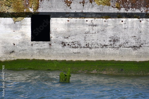 Bay-side concrete structure. photo